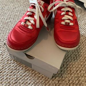 Women’s Air Force 1 Red Satin